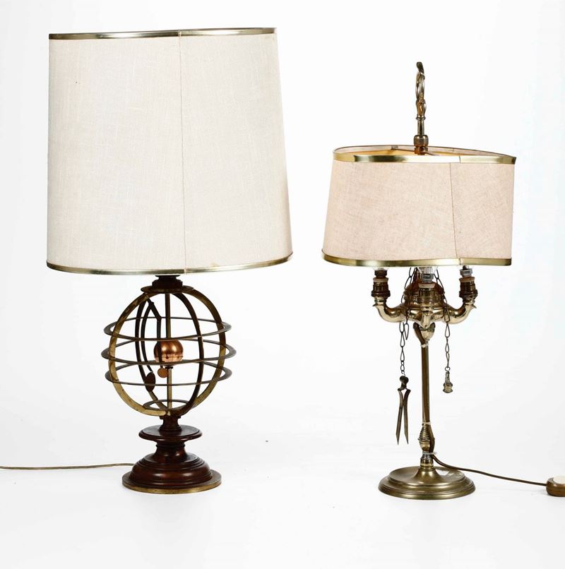 Lucerna fiorentina a lampada con planetario  - Asta Da una collezione genovese | Cambi Time - I - Cambi Casa d'Aste