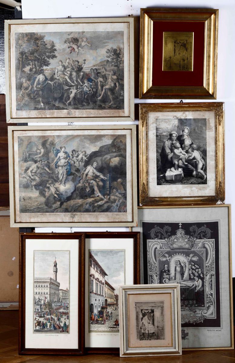 Coppia di stampe L’Aria e La Terra  - Auction From a Genoese family | Cambi Time - I - Cambi Casa d'Aste