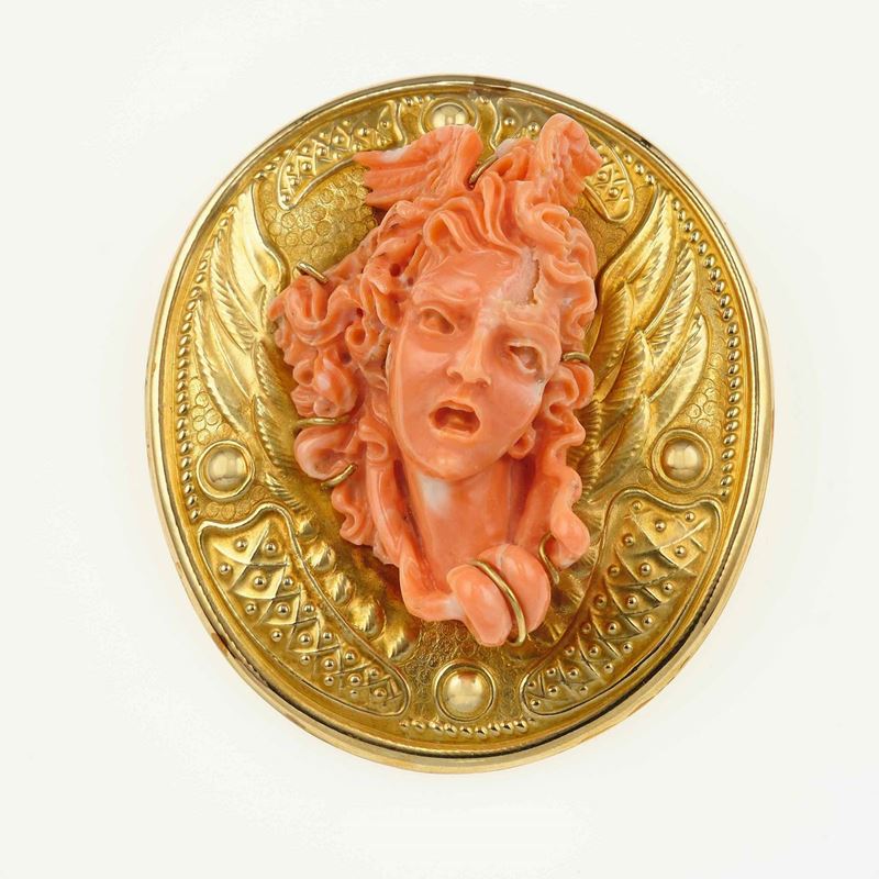 Coral brooch  - Auction Fine Jewels - Cambi Casa d'Aste
