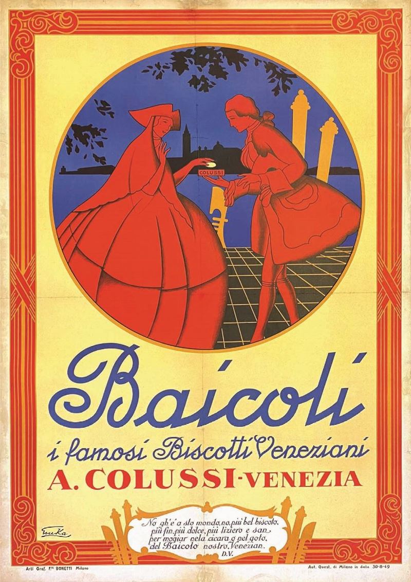 Emka : Emka BAICOLI, I FAMOSI BISCOTTI VENEZIANI  - Asta Manifesti | Cambi Time - I - Cambi Casa d'Aste