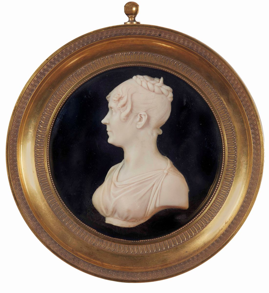 Coppia di Profili in Cera Monocroma. Arte Neoclassica Lombarda del XVIII-XIX Secolo. Gaetano Matt...
