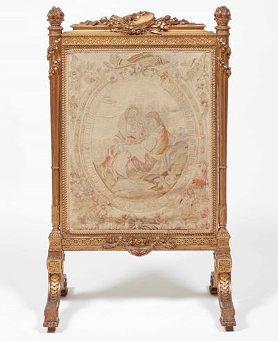 Parascintille in Legno Dorato e Intagliato. XIX Secolo