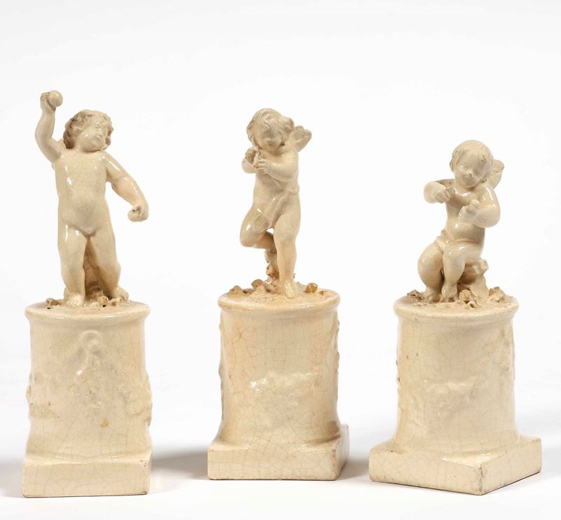 Tre piccole sculture Veneto, XIX o inizio del XX secolo  - Auction Palazzo Loschi Zileri dal Verme - Cambi Casa d'Aste