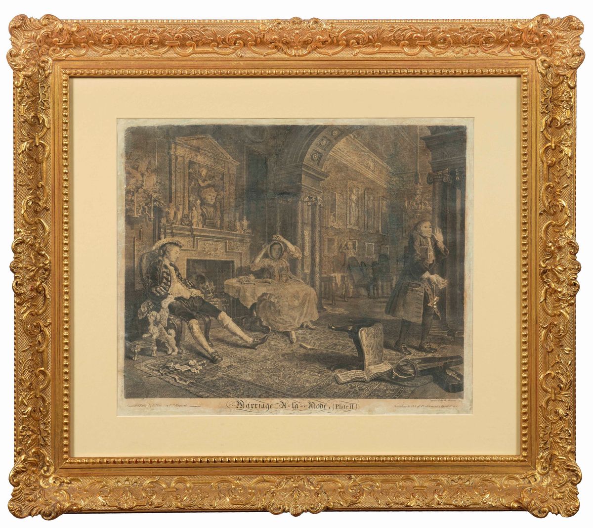 William Hogarth - "marriage A-la-mode" Gruppo di 6 Incisioni. Inghilterra XVIII-XIX Secolo
