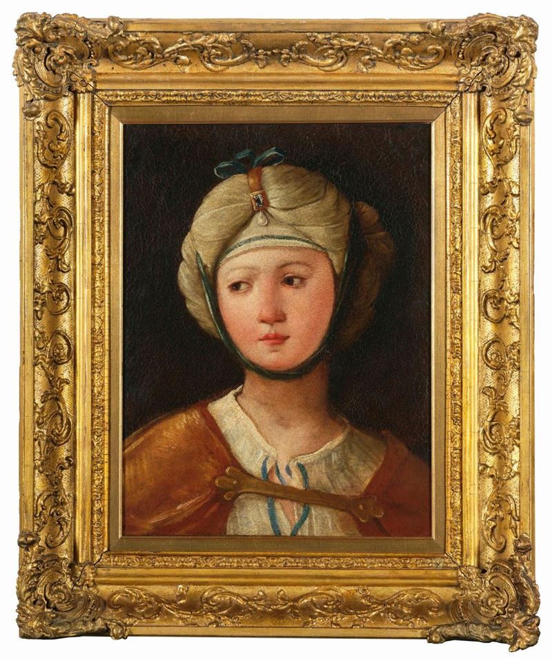 Guido Reni : Figura di Sibilla  - olio su tela - Asta Palazzo Loschi Zileri dal Verme - Cambi Casa d'Aste