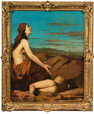 Pittore del XIX Secolo Agar e Ismaele nel Deserto