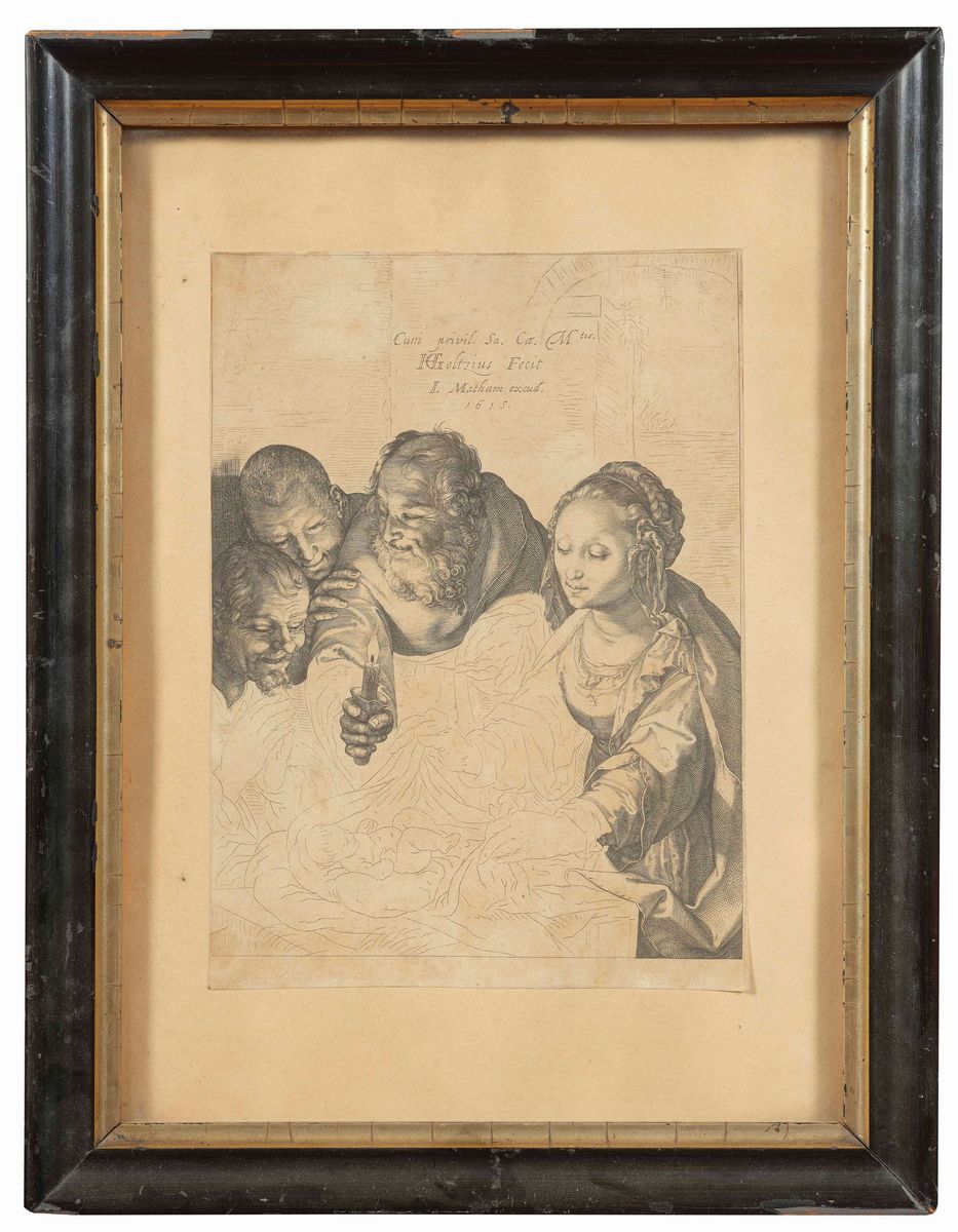 Hendrick Goltzius da un Modello di - Adorazione dei Pastori