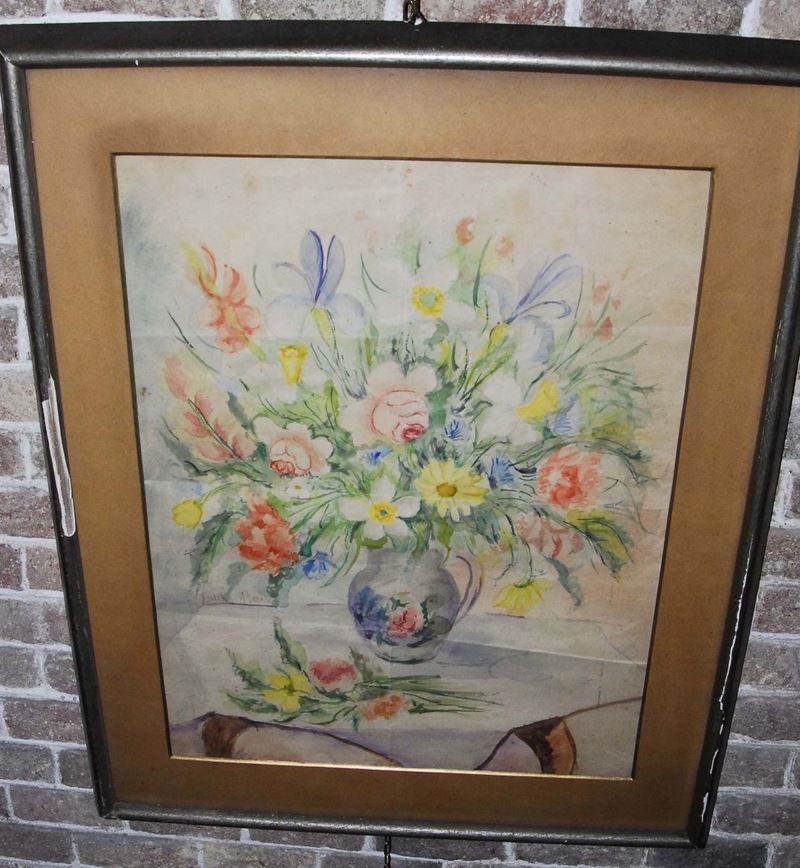 Anonimo del XX secolo Vaso di fiori  - Asta Antiquariato, Argenti e Dipinti Antichi - Cambi Casa d'Aste