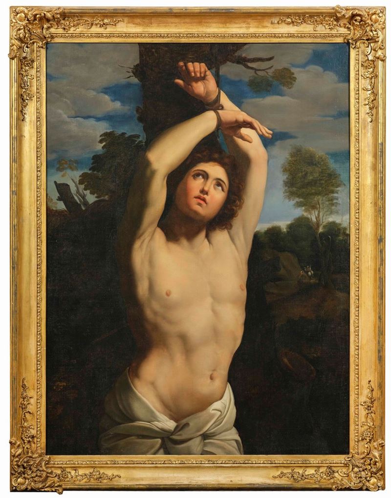 Guido Reni : San Sebastiano  - olio su tela - Auction Palazzo Loschi Zileri dal Verme - Cambi Casa d'Aste