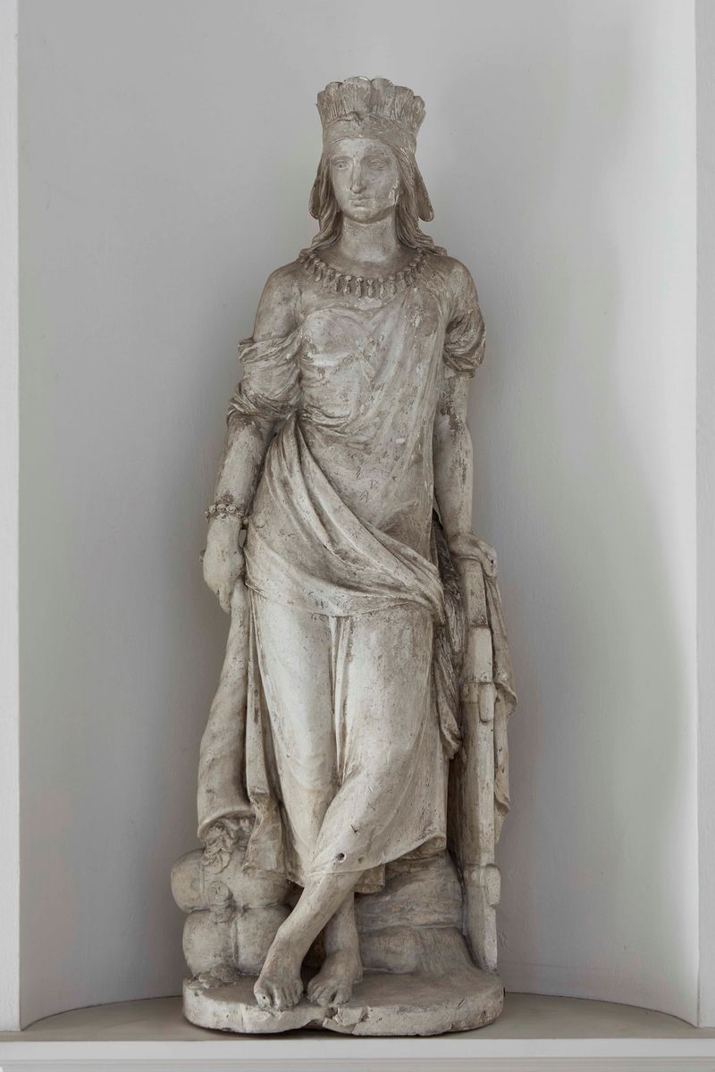 Allegoria dei Quattro Continenti. Stucco Modellato. Arte del XIX Secolo, Roma