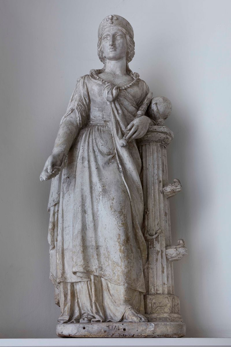 Allegoria dei Quattro Continenti. Stucco Modellato. Arte del XIX Secolo, Roma