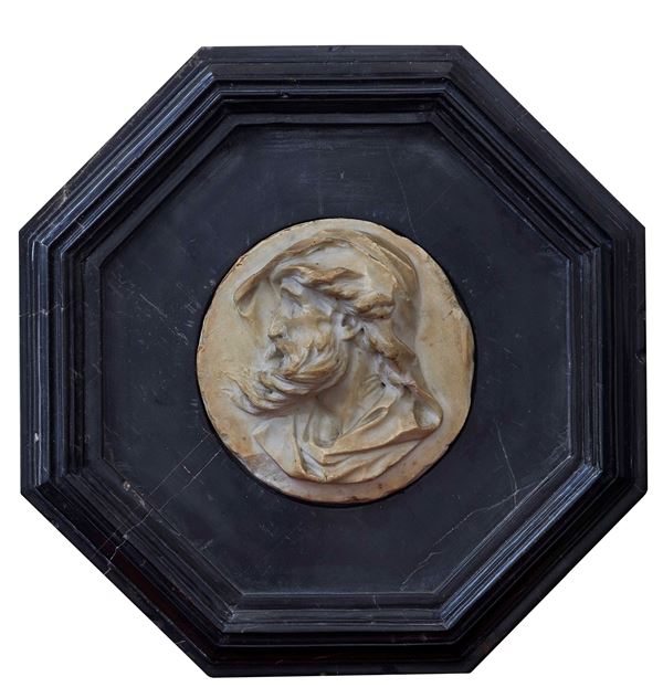 Profilo virile. Marmo. Scultore veneto del XVIII secolo. Ambito di Antonio Bonazza (Padova 1698 - 1762)