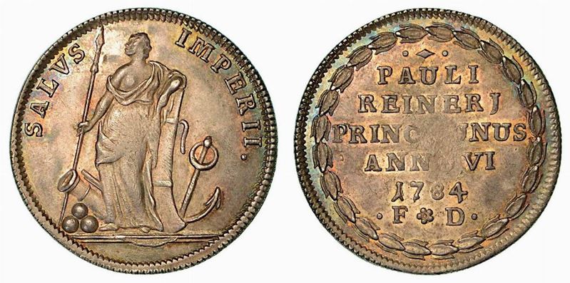 VENEZIA. Paolo Renier, 1779-1789. Osella 1784 (anno IV).  - Auction Numismatics - Cambi Casa d'Aste