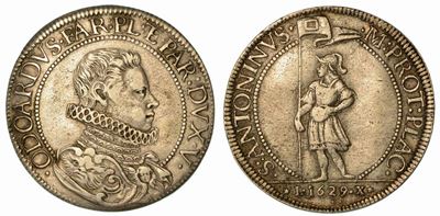 Piacenza. Odoardo Farnese, 1622-1648. Scudo 1629.