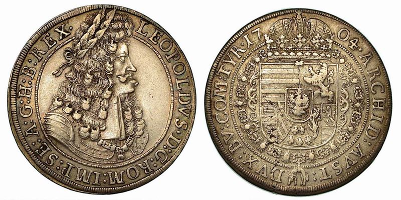 AUSTRIA. Leopold I, 1657–1705. Thaler 1704.  - Auction Numismatics - Cambi Casa d'Aste