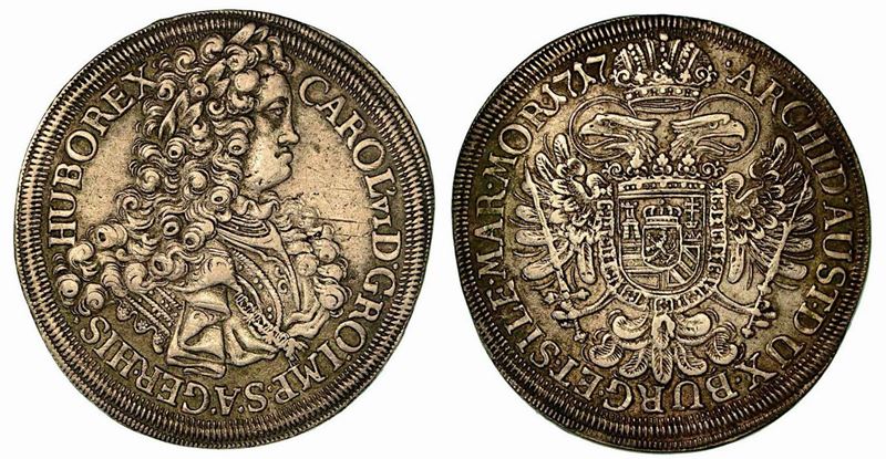 BOHEMIA. Karl VI, 1711-1740. Thaler 1717.  - Auction Numismatics - Cambi Casa d'Aste