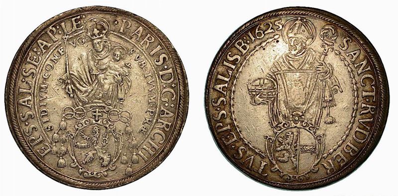 AUSTRIA - SALISBURGO. Paris Von Lodron Arcivescovo di Salisburgo, 1619-1653. Thaler 1625.  - Asta Numismatica - Cambi Casa d'Aste