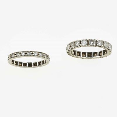 Due Anelli Eternity con Diamanti
