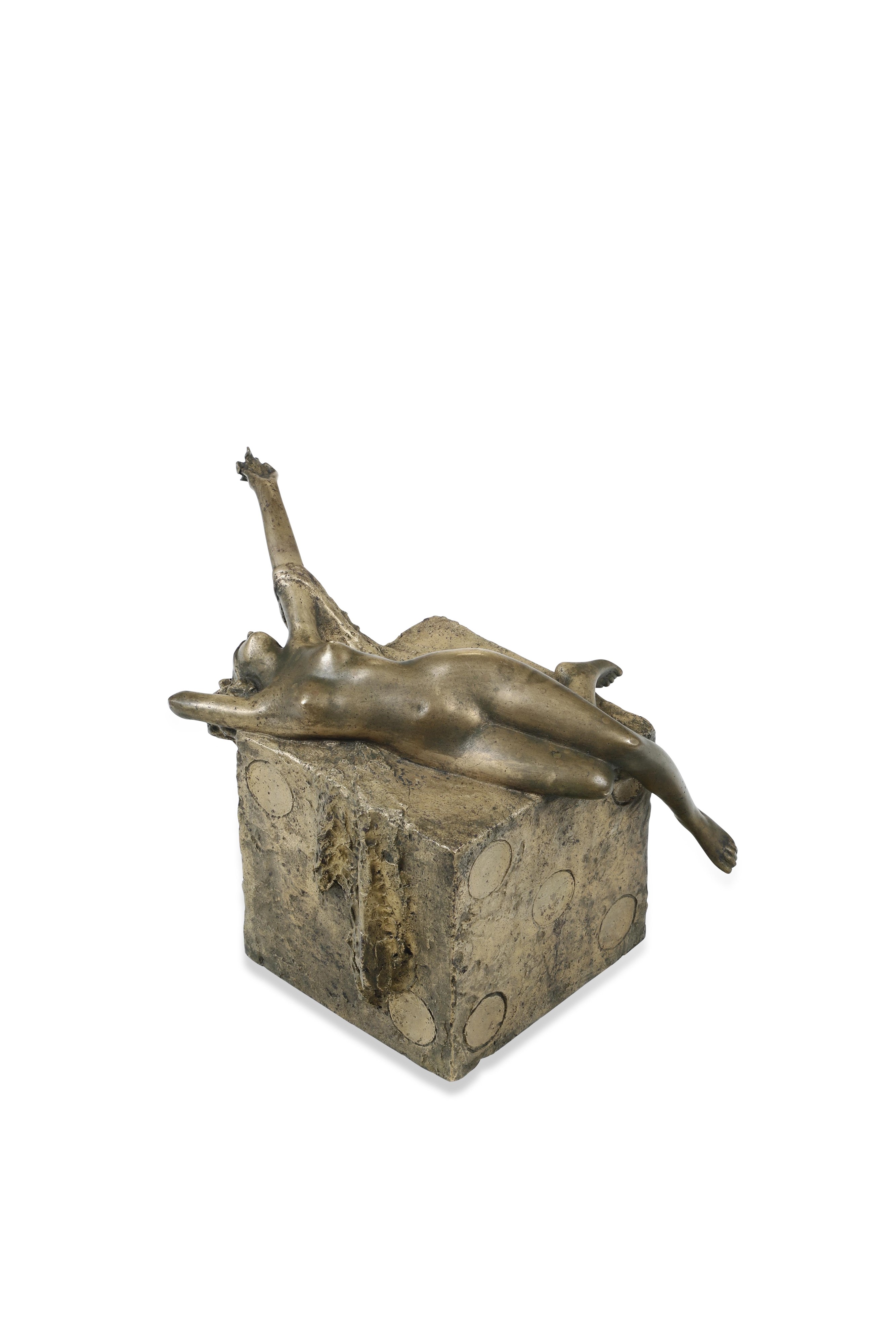 Michele Vedani - Un gioco d'azzardo - scultura in bronzo fuso