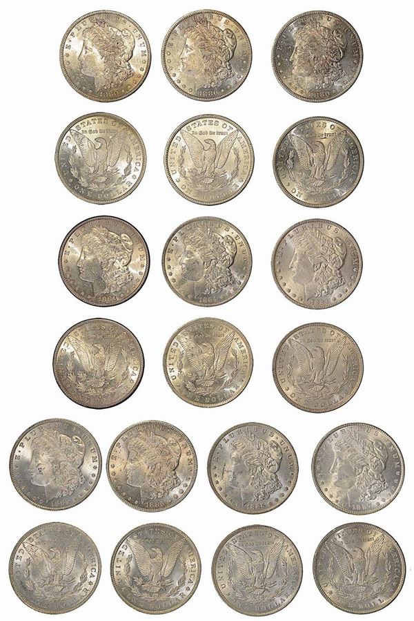 USA. Lotto di dieci monete.