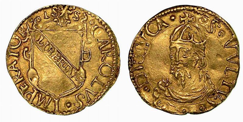LUCCA. Repubblica (1369-1799). Scudo d'oro del Sole, armetta Gentili.  - Auction Numismatics - Cambi Casa d'Aste