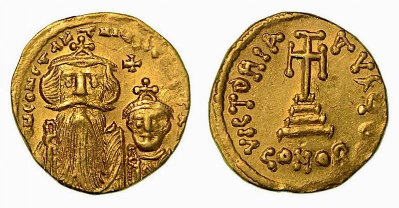 TURCHIA - IMPERO BIZANTINO. Costantinopoli. Costante II, 641-668. Solido.  - Auction Numismatics - Cambi Casa d'Aste