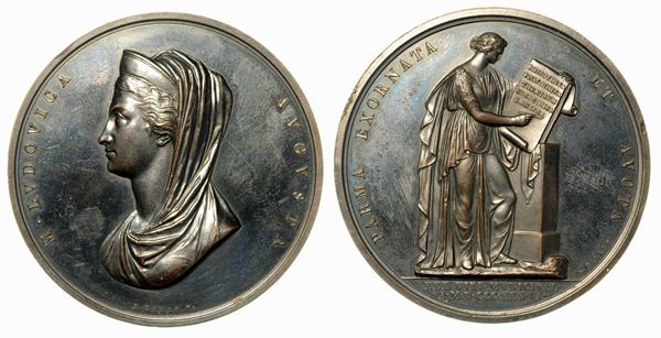MARIA LUIGIA D'AUSTRIA, 1815-1847. LE BECCHERIE DI PARMA. Medaglia in bronzo 1836.