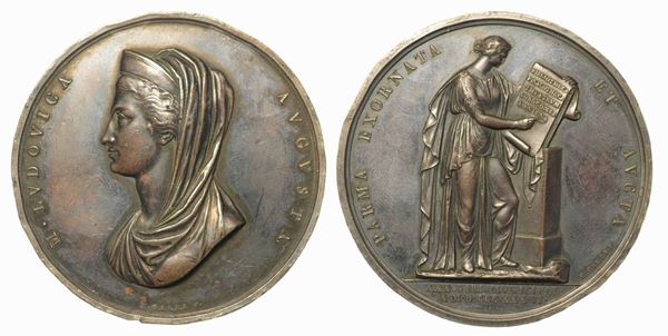 MARIA LUIGIA D'AUSTRIA, 1815-1847. LE BECCHERIE DI PARMA. Medaglia in bronzo 1836.