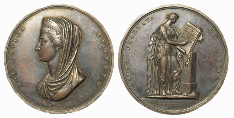 MARIA LUIGIA D'AUSTRIA, 1815-1847. LE BECCHERIE DI PARMA. Medaglia in bronzo 1836.  - Auction Numismatics - Cambi Casa d'Aste