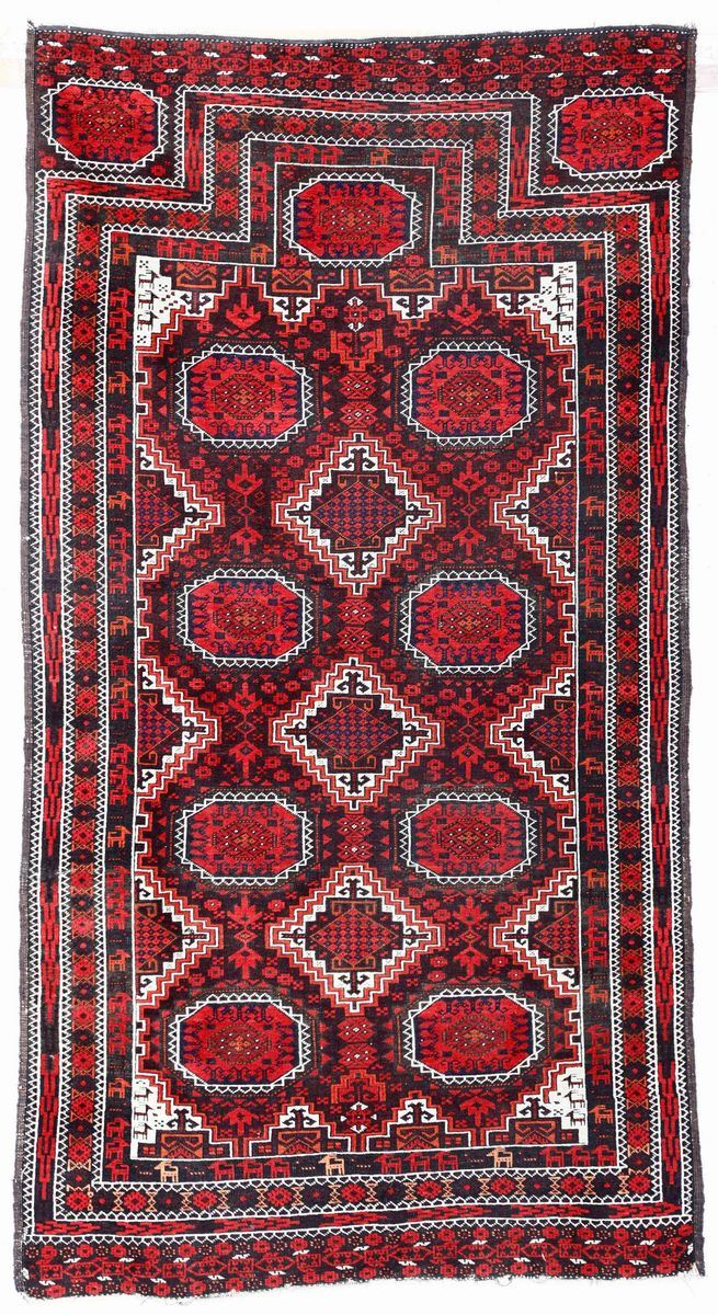Tappeto Belucistan, inizio XX secolo a preghiera cm 210x111  - Auction Carpets | Cambi Time - Cambi Casa d'Aste