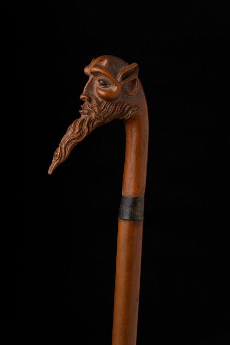 Bastone Monossile in Legno. Italia, Fine XIX Secolo