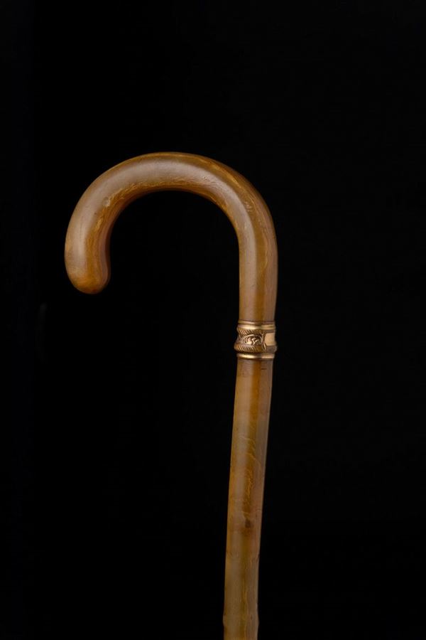 Bastone in corno spinato. Italia, fine XIX secolo