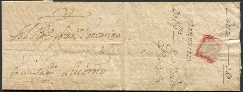 LETTERA DA LUCCA PER LIVORNO DEL 1 NOVEMBRE 1675.  - Auction Philately - Cambi Casa d'Aste