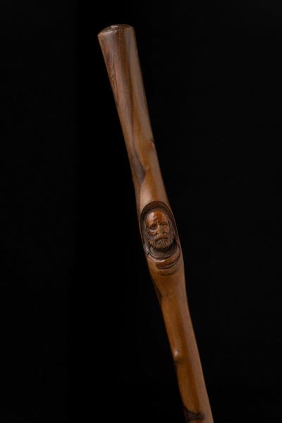 Bastone Monossile in Legno. Italia, Fine XIX Secolo