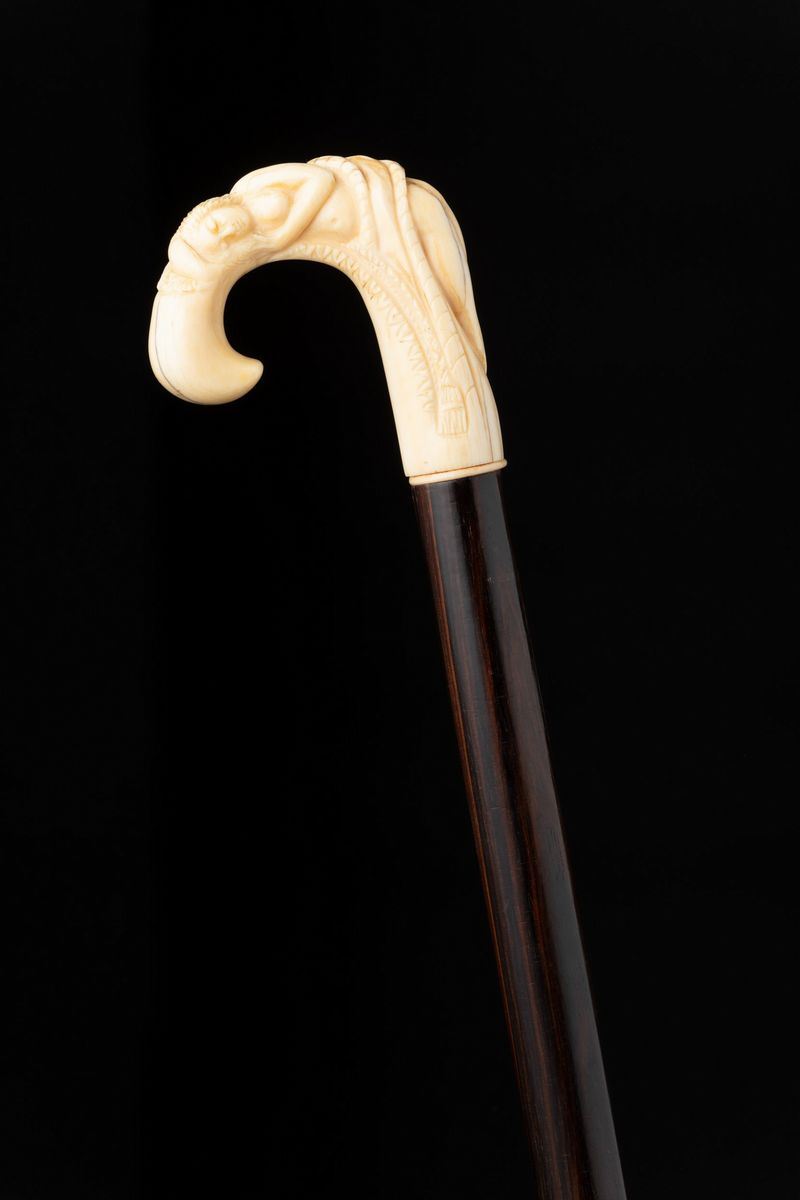 Bastone a tema erotico. Francia, inizio XX secolo  - Auction Collectors' Sticks - I - Cambi Casa d'Aste