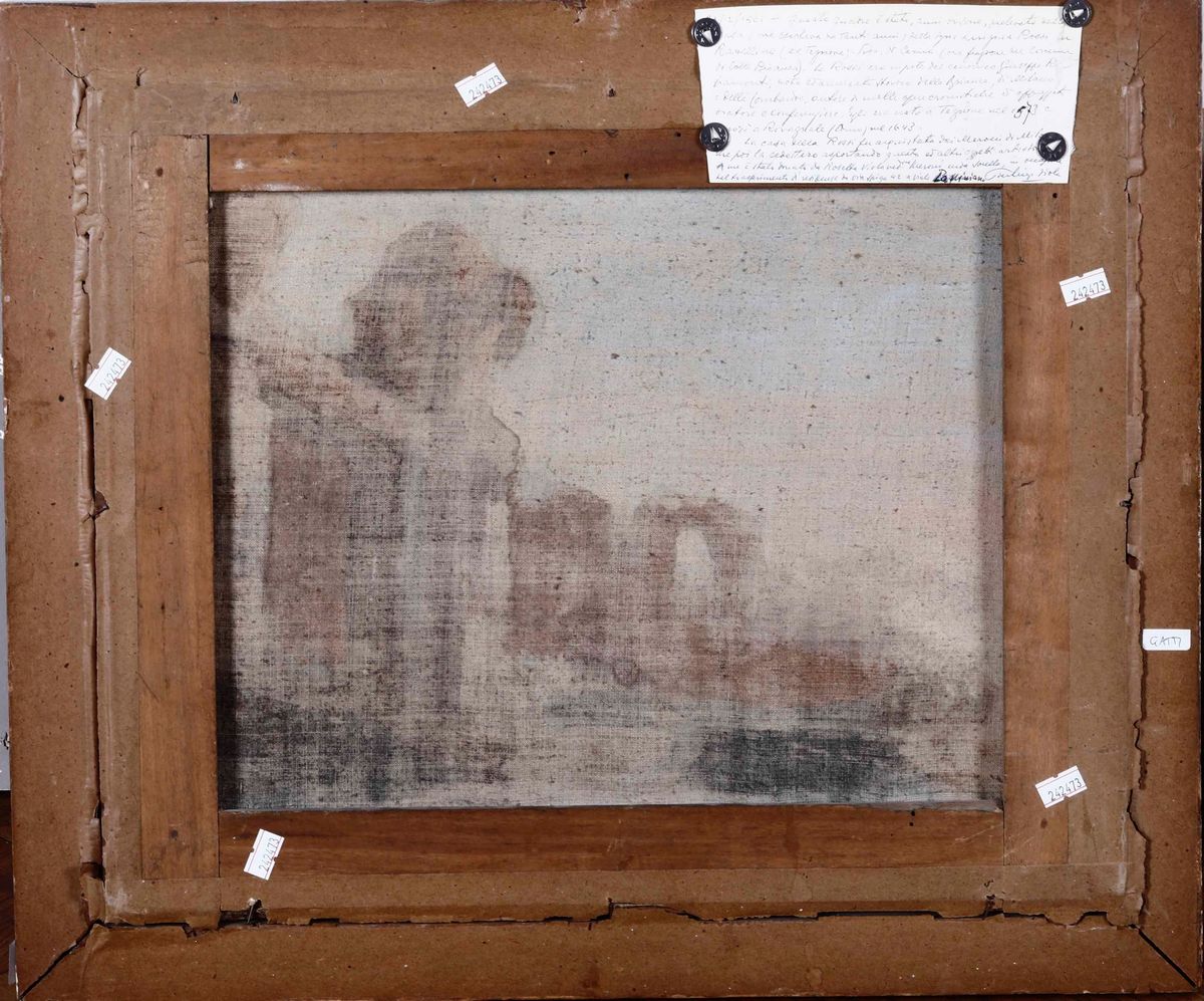 Scuola del XVIII-XIX Secolo Paesaggio con Rovine e Pescatori