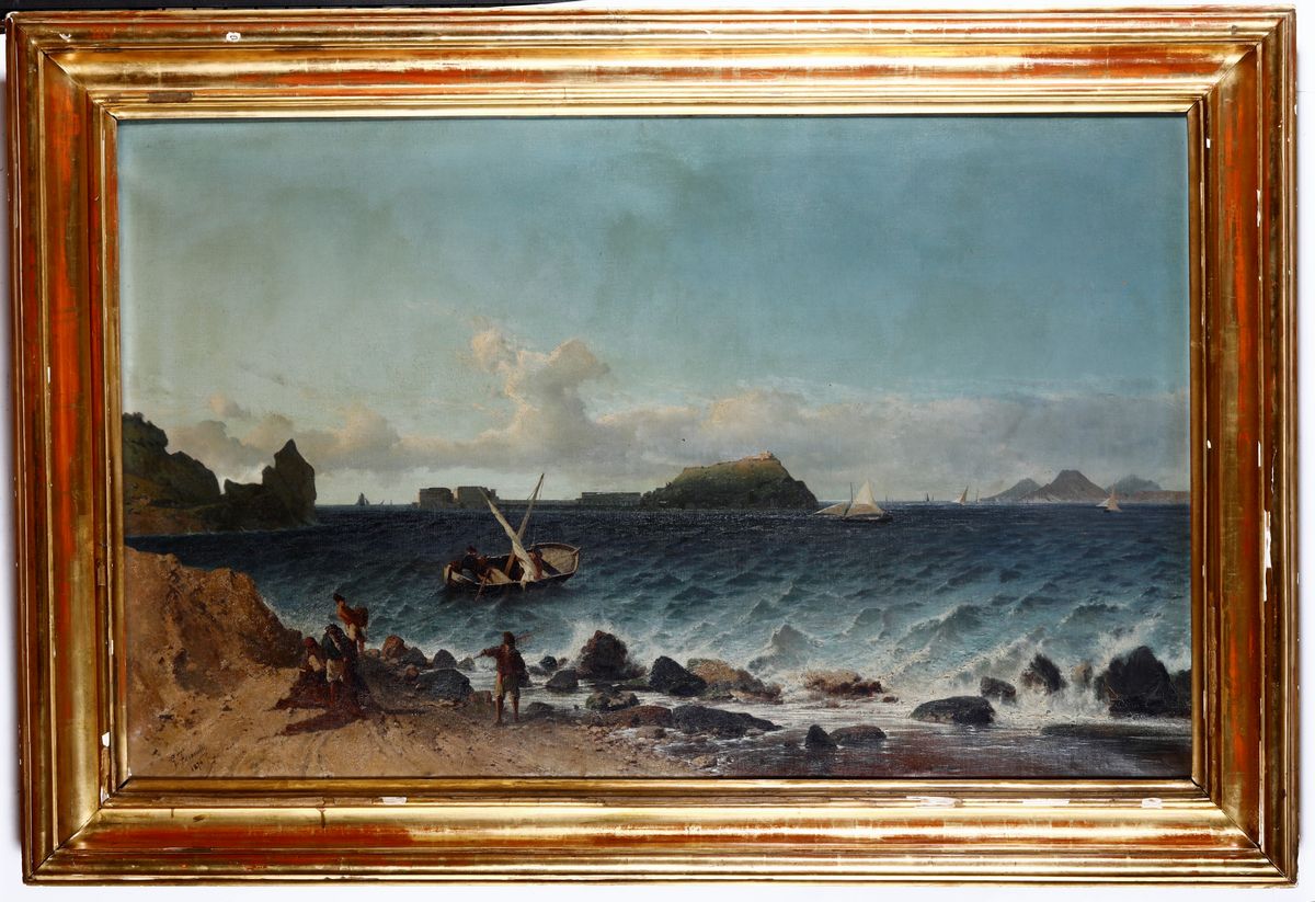 Gaetano Fasanotti - Veduta Costiera, 1874