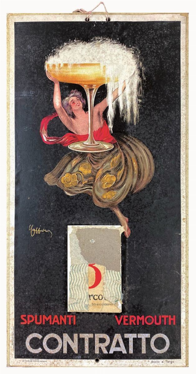 Leonetto Cappiello : Leonetto Cappiello ( 1875-1942 ) CONTRATTO  - Auction Posters | Cambi Time - I - Cambi Casa d'Aste