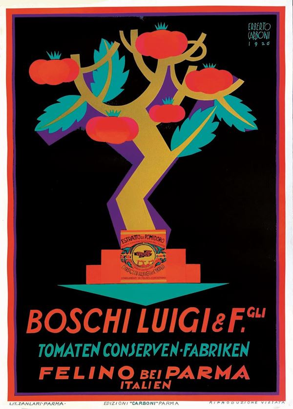 Erberto Carboni - Erberto Carboni (1899 – 1984) BOSCHI LUIGI / TOMATEN-KONSERVEN FABRIK 