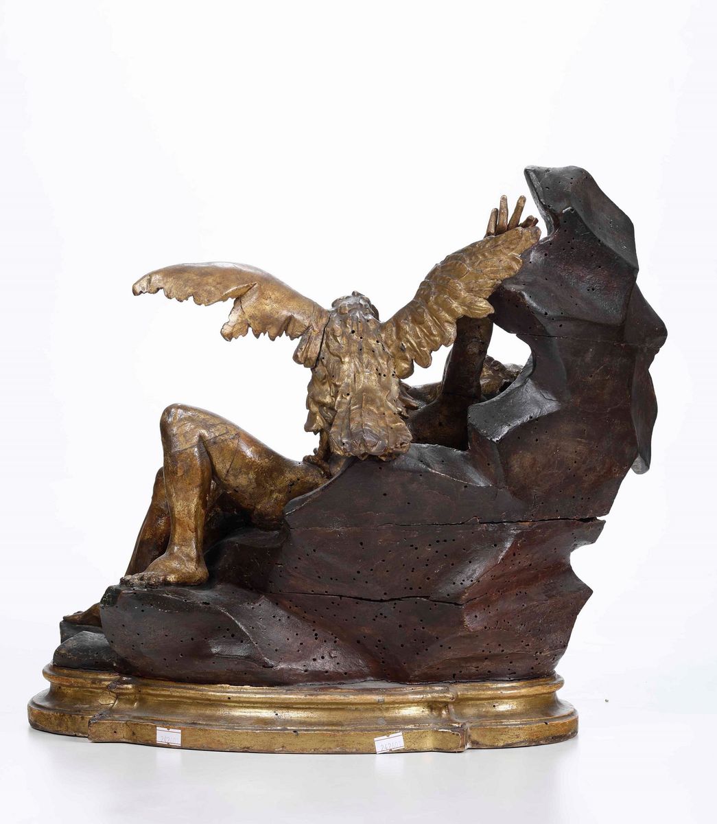 Prometeo. Legno Scolpito, Dipinto e Dorato. Filippo Parodi (genova 1630-1702). Genova, Seconda Me...