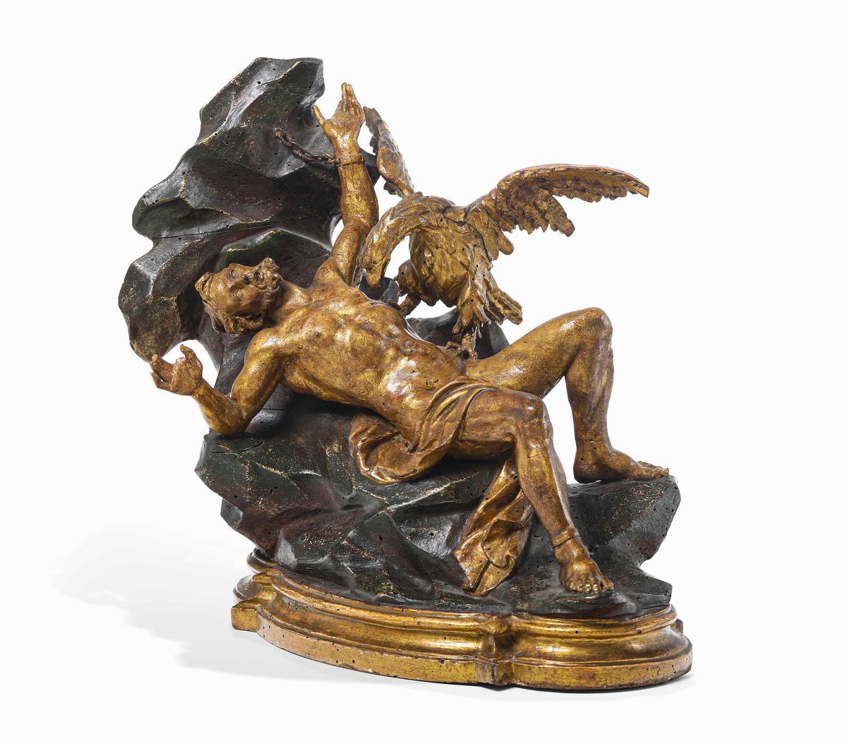 Prometeo. Legno Scolpito, Dipinto e Dorato. Filippo Parodi (genova 1630-1702). Genova, Seconda Me...