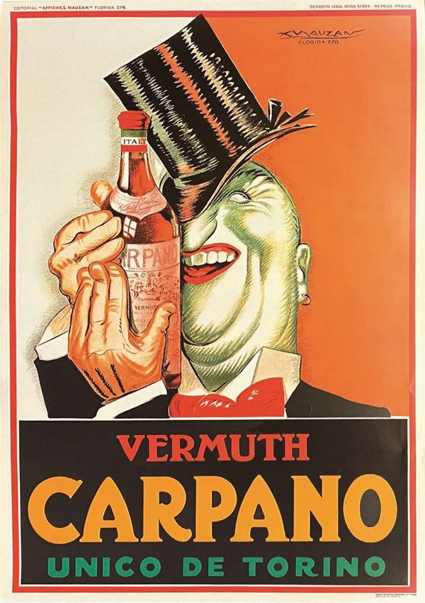 Achille Luciano Mauzan &amp; Dudovich - Achille Luciano Mauzan (1883 – 1952) VERMOUTH CARPANO