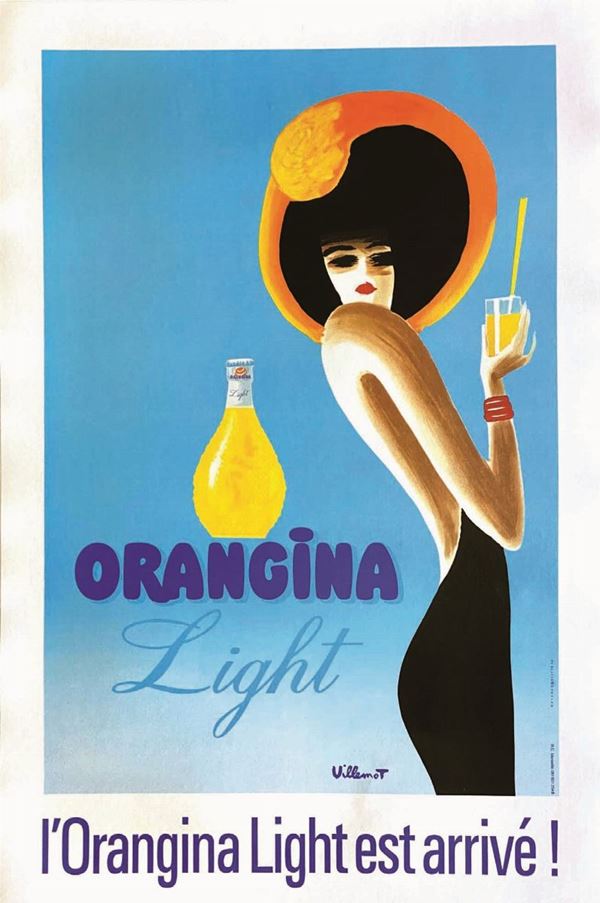 Bernard Villemot - Bernard Villemot (1911-1989)  L’ORANGINA LIGHT EST ARRIVÉ!