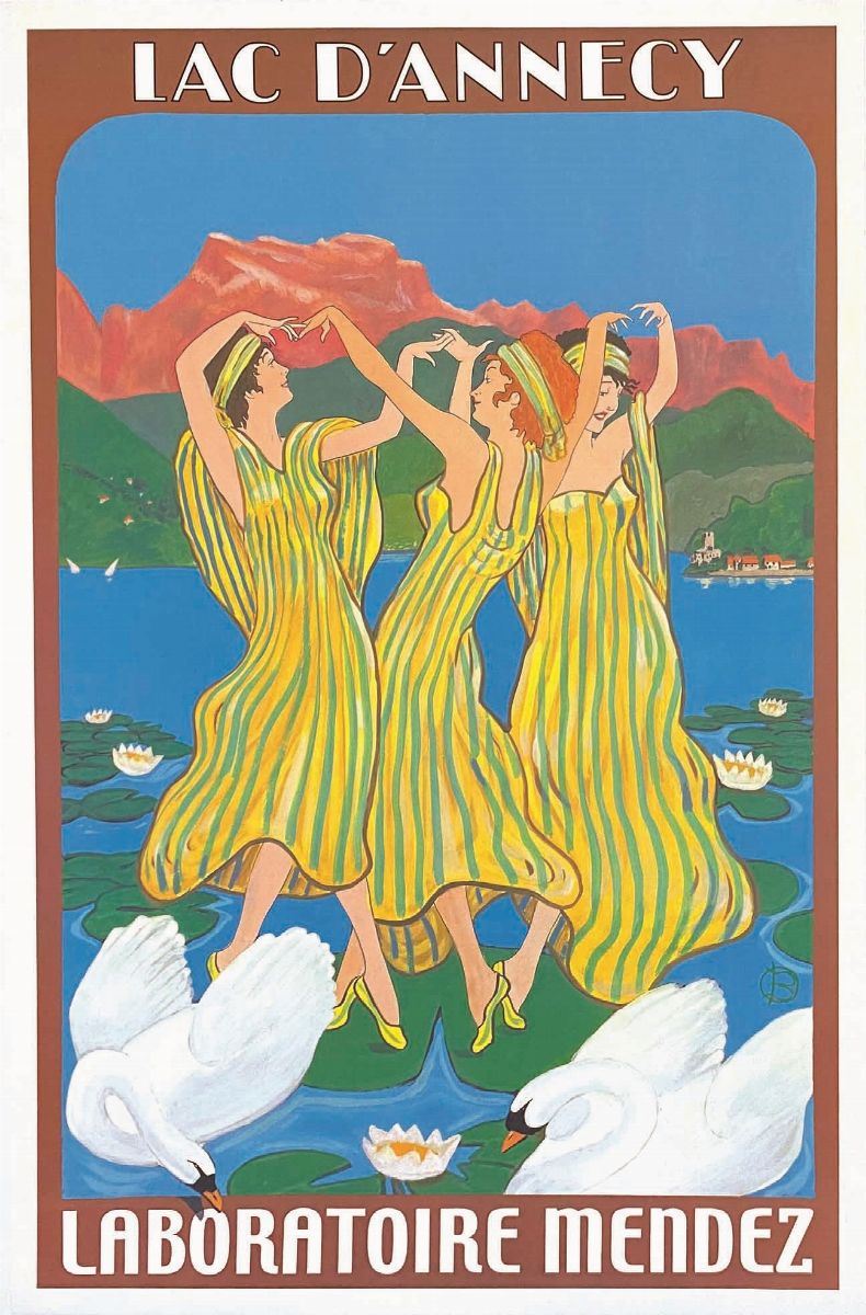 O.B. : O.B. LAC D’ANNECY / LABORATOIRE MENDEZ  - Auction Posters | Cambi Time - I - Cambi Casa d'Aste