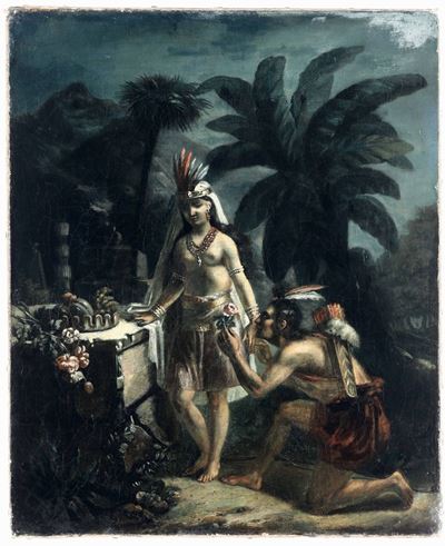 Scuola del XIX Secolo Scena Esotica Galante