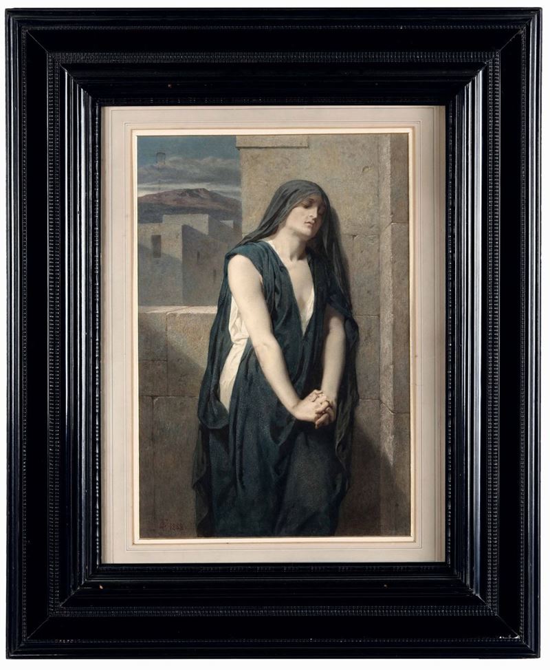 Fabio Cipolla (1852-1935) Ritratto orientalista  - Asta Dimore Italiane - I - Cambi Casa d'Aste