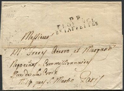 Toscana, Lettera di Firenze per Parigi del 17 Aprile 1813.