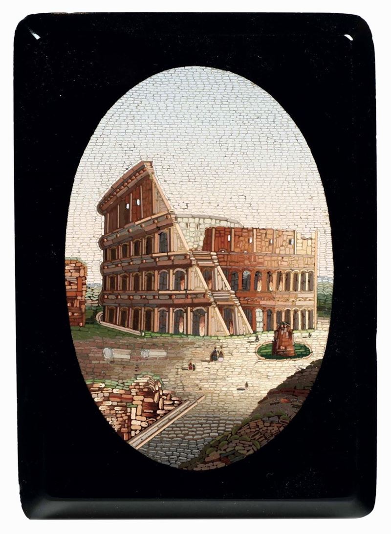 Presse papier con micromosaico raffigurante Colosseo. XX secolo  - Auction Italian Mansions - I - Cambi Casa d'Aste