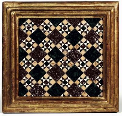 Mosaico Cosmatesco "s.marco" in Porfido e Serpentino. XX Secolo