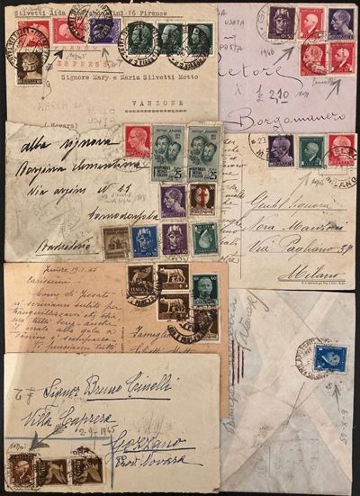 1944/46, Marche da Bollo Usate in Affrancature D’emergenza.